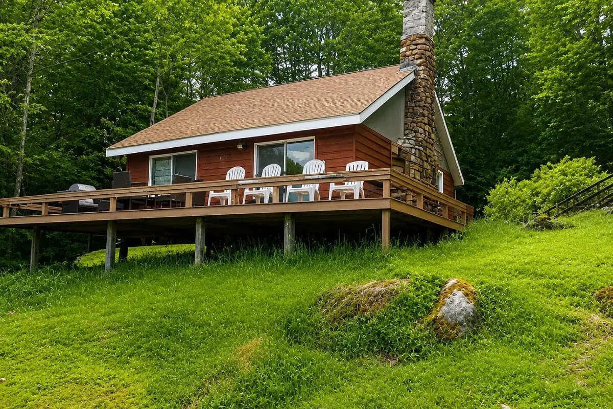 Sweet Grass — front exterior and deck